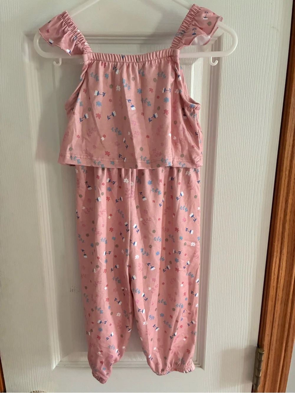 NWT btween Pink Floral Tie-Front Jumpsuit- size 2T